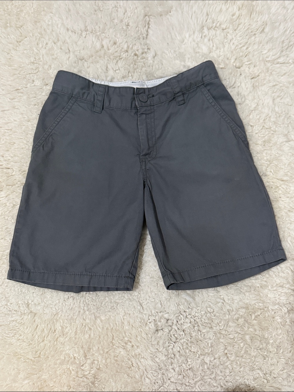 EUC Cat & Jack Boys Gray Chino Shorts 8
